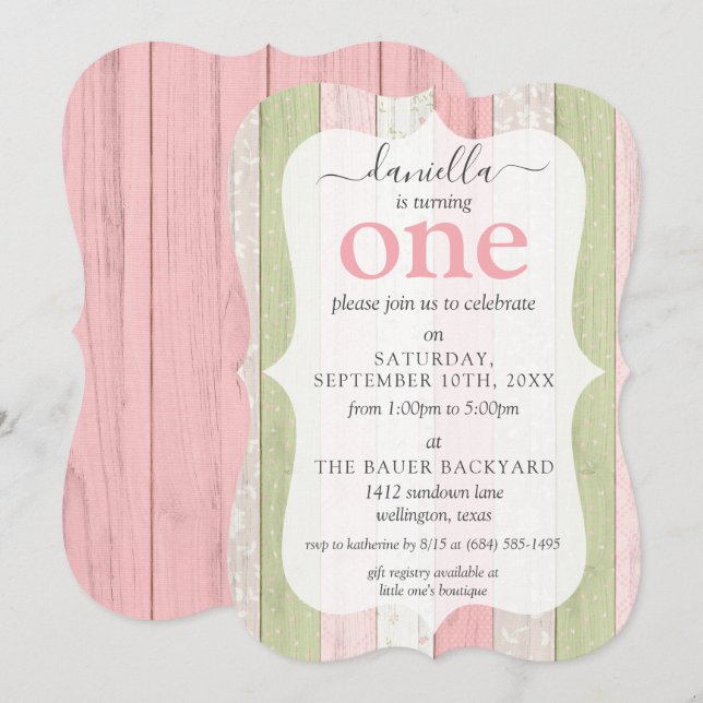 Invitación Fiesta de cumpleaños de edad personalizada de made (Anverso / Reverso)