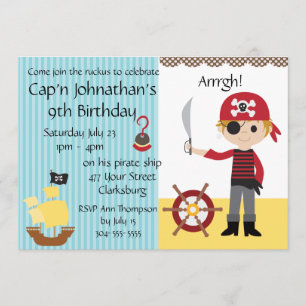 Invitación Fiesta de cumpleaños de encargo del muchacho del