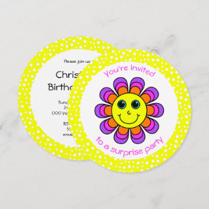 Invitación Fiesta de cumpleaños de energía de las flores