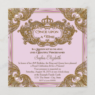 Invitación Fiesta de cumpleaños de Érase una vez elegante