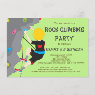 Invitación Fiesta de cumpleaños de escalada en roca