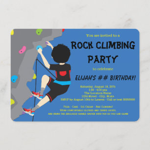 Invitación Fiesta de cumpleaños de escalada en roca
