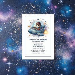 Invitación Fiesta de cumpleaños de espacio de celebración fue