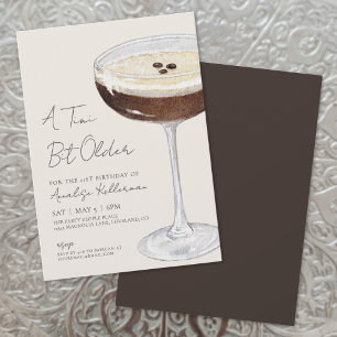 Invitación Fiesta de cumpleaños de Espresso Martini, un poco 