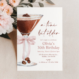 Invitación Fiesta de cumpleaños de Espresso Martini, un poco