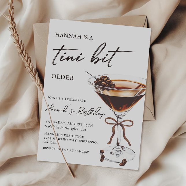 Invitación Fiesta de cumpleaños de Espresso Martini, un poco  (Subido por el creador)
