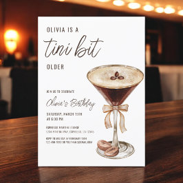 Invitación Fiesta de cumpleaños de Espresso Martini, un poco 