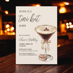 Invitación Fiesta de cumpleaños de Espresso Martini, un poco 