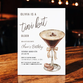 Invitación Fiesta de cumpleaños de Espresso Martini, un poco 