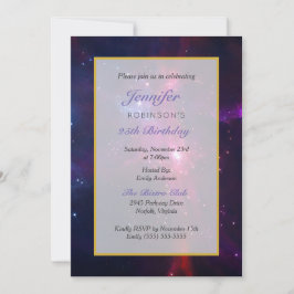 Invitación Fiesta de Cumpleaños de Estrellas y Nebulosas del 