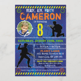 Invitación Fiesta de cumpleaños de etiqueta láser