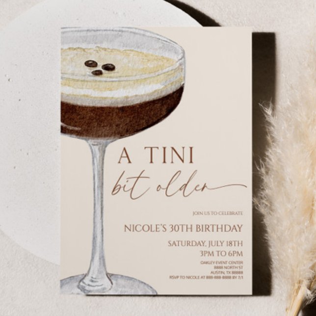Invitación Fiesta de cumpleaños de Expresso Martini, un poco  (Subido por el creador)