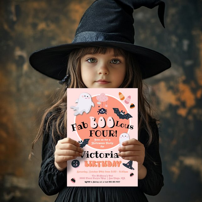 Invitación Fiesta de cumpleaños de FabBOOlous Little Boo Hall (Subido por el creador)