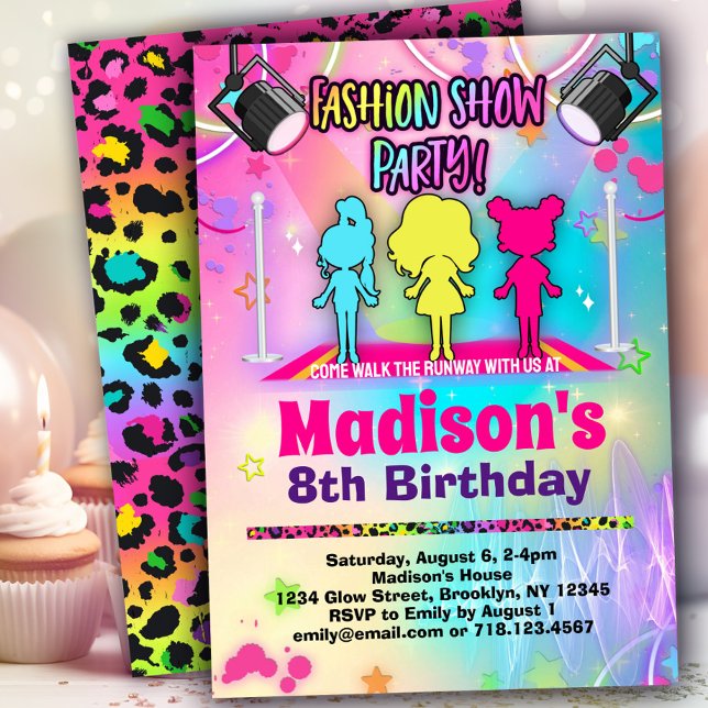 Invitación Fiesta de cumpleaños de Fashion Runway (Subido por el creador)