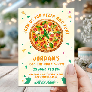 Invitación Fiesta de cumpleaños de Fiesta Pizza