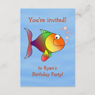 Invitación Fiesta de cumpleaños de Fishy Fun