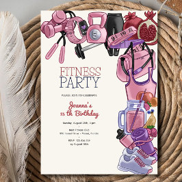 Invitación Fiesta de cumpleaños de fitness