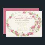 Invitación Fiesta de cumpleaños de flor de color de agua de B<br><div class="desc">Nuestra invitación para la fiesta de cumpleaños de flor de color agua de bonito es perfecta para una fiesta de cumpleaños femenina adulta para cualquier chica de edad, incluyendo un dulce cumpleaños de 16, 21, 30, 35, 40 años, 50 años. Moderna y elegante invitación para la fiesta de cumpleaños y...</div>