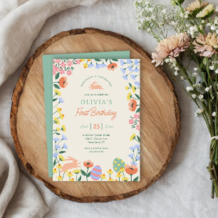 Invitación Fiesta de cumpleaños de floral de primavera modern