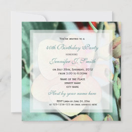 Invitación fiesta de cumpleaños de flores de orquídea elegant