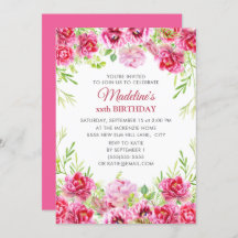 Fiesta de cumpleaños de flores rosadas para chicas