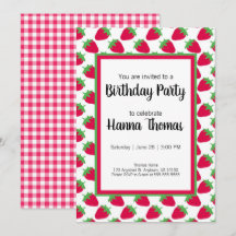 Fiesta de cumpleaños de fresa con tema de bayas