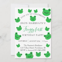 Fiesta de cumpleaños de Froggy Croaking Amphibian