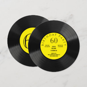 Invitación Fiesta de cumpleaños de Fun Vinyl LP