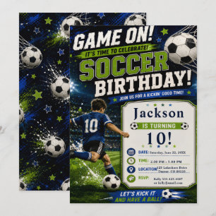 Invitación Fiesta de Cumpleaños de Fútbol