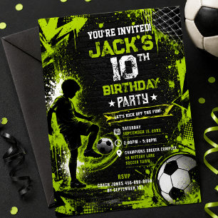 Invitación Fiesta de Cumpleaños de Fútbol Callejero Urbano Ve
