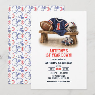 Invitación Fiesta de Cumpleaños de Fútbol de Primer Año