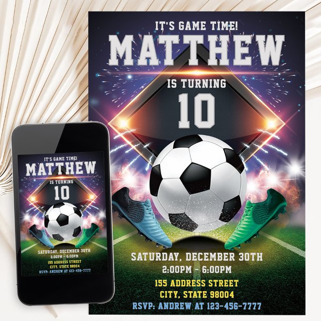 Invitación Fiesta de Cumpleaños de Fútbol Deportes (Subido por el creador)