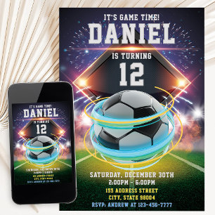 Invitación Fiesta de Cumpleaños de Fútbol Deportivo