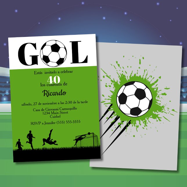 Invitación Fiesta de Cumpleaños de Fútbol Español con Presupu (Subido por el creador)
