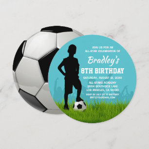 Invitación Fiesta de Cumpleaños de Fútbol Fútbol All-Stars