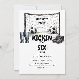 Invitación Fiesta de cumpleaños de fútbol Kickin it