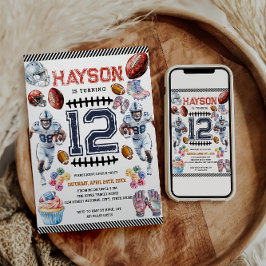 Invitación Fiesta de Cumpleaños de Fútbol para Niños