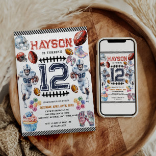 Invitación Fiesta de Cumpleaños de Fútbol para Niños