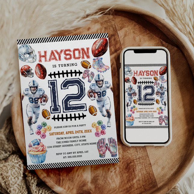 Invitación Fiesta de Cumpleaños de Fútbol para Niños (Subido por el creador)