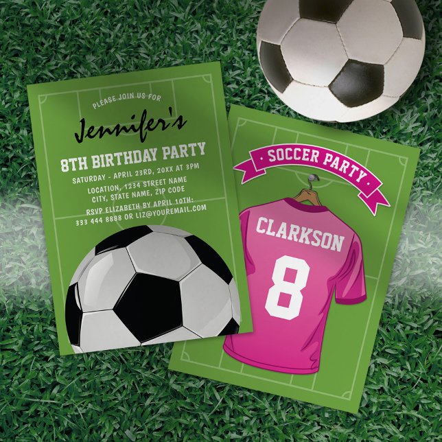 Invitación Fiesta de Cumpleaños de Fútbol para Niños | Jersey (Subido por el creador)