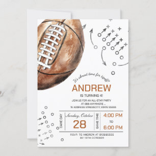 Invitación Fiesta de cumpleaños de fútbol personal