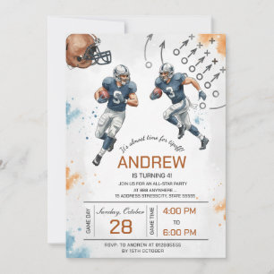 Invitación Fiesta de cumpleaños de fútbol personalizado