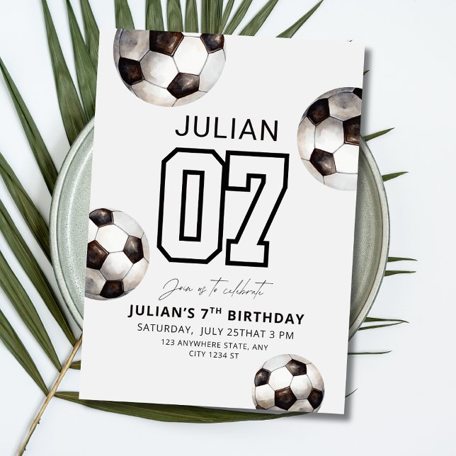 Invitación Fiesta de Cumpleaños de Fútbol Tema Deportes Chico (Subido por el creador)