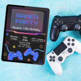 Invitación Fiesta de cumpleaños de Gamer