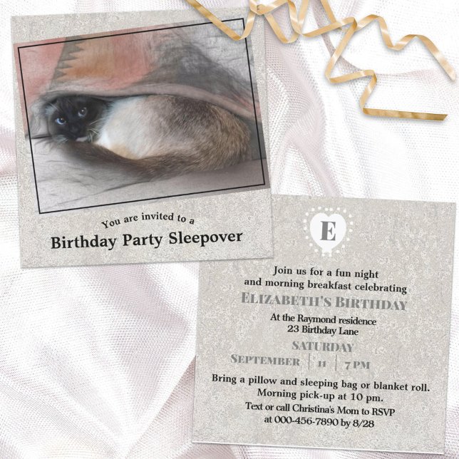 Invitación Fiesta de Cumpleaños de Gatito Siamés Personalizad (Subido por el creador)