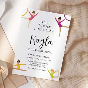 Invitación Fiesta de cumpleaños de gimnasia moderna minimalis