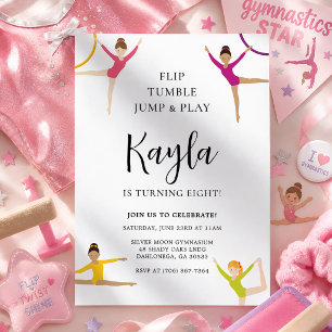 Invitación Fiesta de cumpleaños de gimnasia moderna minimalis