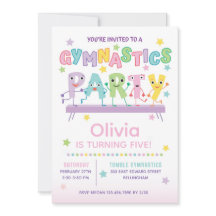 Fiesta de cumpleaños de gimnasia para niña