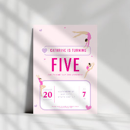 Invitación Fiesta de cumpleaños de Gimnasia Rosa