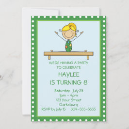 Invitación Fiesta de cumpleaños de Gimnasia Verde